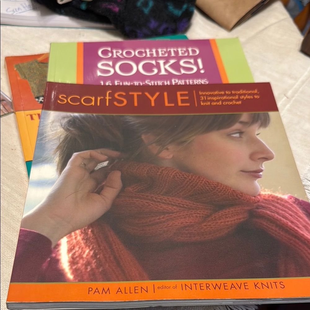 Scarf Style and Crocheted Socks Books